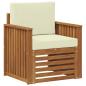 Preview: Outdoor-Sofagarnitur Massives Akazienholz und Polyester