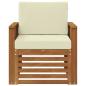 Preview: Outdoor-Sofagarnitur Massives Akazienholz und Polyester