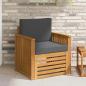 Preview: ARDEBO.de - Outdoor-Sofagarnitur Massives Akazienholz und Polyester