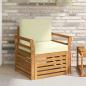Preview: ARDEBO.de - Outdoor-Sofagarnitur Natur und Creme Massivholz Akazie