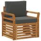 Preview: Outdoor-Sofa Massives Akazienholz und Polyester Natur