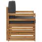 Preview: Outdoor-Sofa Massives Akazienholz und Polyester Natur