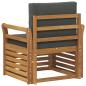 Preview: Outdoor-Sofa Massives Akazienholz und Polyester Natur