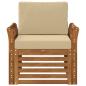 Preview: Outdoor-Sofagarnitur Massives Akazienholz und Polyester