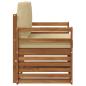 Preview: Outdoor-Sofagarnitur Massives Akazienholz und Polyester
