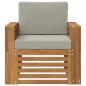Preview: Outdoor-Sofa Massives Akazienholz und Polyester Natur