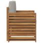 Preview: Outdoor-Sofa Massives Akazienholz und Polyester Natur