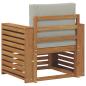 Preview: Outdoor-Sofa Massives Akazienholz und Polyester Natur