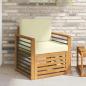 Preview: ARDEBO.de - Outdoor-Sofa Massives Akazienholz und Polyester Natur