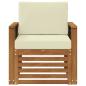 Preview: Outdoor-Sofa Massives Akazienholz und Polyester Natur