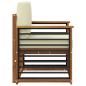 Preview: Outdoor-Sofa Massives Akazienholz und Polyester Natur