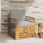 Preview: ARDEBO.de - Outdoor-Sofa Massives Akazienholz und Polyester Natur