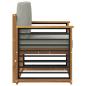 Preview: Outdoor-Sofa Massives Akazienholz und Polyester Natur