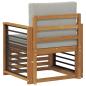 Preview: Outdoor-Sofa Massives Akazienholz und Polyester Natur