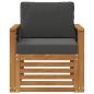Preview: Outdoor-Sofa Massives Akazienholz und Polyester Natur