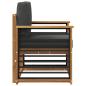 Preview: Outdoor-Sofa Massives Akazienholz und Polyester Natur
