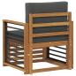 Preview: Outdoor-Sofa Massives Akazienholz und Polyester Natur
