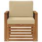 Preview: Outdoor-Sofagarnitur Massives Akazienholz und Polyester