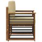 Preview: Outdoor-Sofagarnitur Massives Akazienholz und Polyester