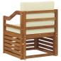 Preview: Outdoor-Sofagarnitur Massives Akazienholz und Polyester