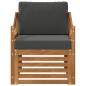 Preview: Outdoor-Sofagarnitur Massives Akazienholz und Polyester