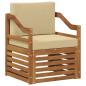 Preview: Outdoor-Sofagarnitur Massives Akazienholz und Polyester