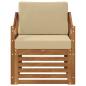 Preview: Outdoor-Sofagarnitur Massives Akazienholz und Polyester