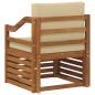 Preview: Outdoor-Sofagarnitur Massives Akazienholz und Polyester