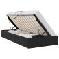 Preview: Ottoman Bettgestell mit Speicher Schwarz 90 x 190 cm Samt