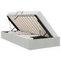 Preview: Ottoman Bettgestell mit Speicher Hellgrau 90 x 200 cm Samt