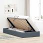Preview: Ottoman Bettgestell mit Speicher Dunkelgrau 90 x 200 cm Samt