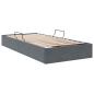 Preview: Ottoman Bettgestell mit Speicher Dunkelgrau 90 x 200 cm Samt