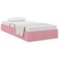 Preview: Ottoman Bettgestell mit Speicher Rosa 90 x 200 cm Samt