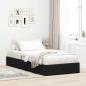 Preview: ARDEBO.de - Ottoman Bettgestell mit Speicher Schwarz 100 x 200 cm Samt
