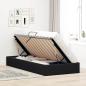 Preview: Ottoman Bettgestell mit Speicher Schwarz 100 x 200 cm Samt