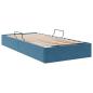 Preview: Ottoman Bettgestell mit Speicher Dunkelblau 100 x 200 cm Samt