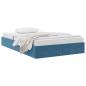 Preview: Ottoman Bettgestell mit Speicher Dunkelblau 120 x 200 cm Samt
