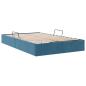 Preview: Ottoman Bettgestell mit Speicher Dunkelblau 120 x 200 cm Samt