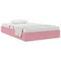 Preview: Ottoman Bettgestell mit Speicher Rosa 120 x 200 cm Samt