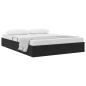 Preview: Ottoman Bettgestell mit Speicher Schwarz 140 x 200 cm Samt