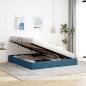 Preview: Ottoman Bettgestell Dunkelblau 160 x 200 cm Samt