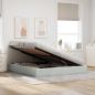 Preview: Ottoman Bettgestell mit Speicher Hellgrau 180 x 200 cm Samt