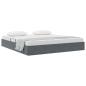 Preview: Ottoman Bettgestell mit Speicher Dunkelgrau 180 x 200 cm Samt
