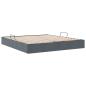 Preview: Ottoman Bettgestell mit Speicher Dunkelgrau 180 x 200 cm Samt