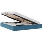 Preview: Ottoman Bettgestell Dunkelblau 180 x 200 cm Samt