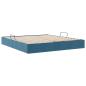 Preview: Ottoman Bettgestell Dunkelblau 180 x 200 cm Samt