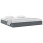 Preview: Ottoman Bettgestell mit Speicher Dunkelgrau 200 x 200 cm Samt
