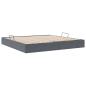 Preview: Ottoman Bettgestell mit Speicher Dunkelgrau 200 x 200 cm Samt