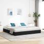 Preview: ARDEBO.de - Ottoman Bettgestell mit Speicher Schwarz 200 x 200 cm Samt