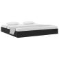 Preview: Ottoman Bettgestell mit Speicher Schwarz 200 x 200 cm Samt